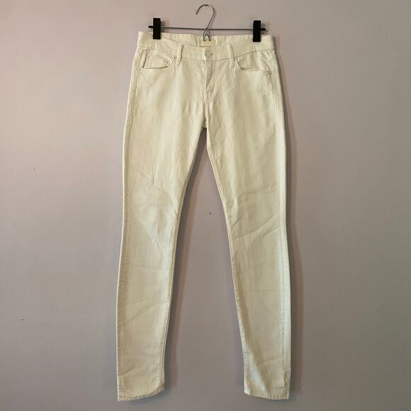 Mother The Looker Skinny Jeans Mirror Mirror White Mid Rise Preppy Women's 27 - Picture 2 of 15